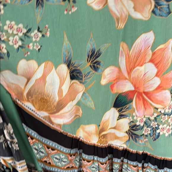 FARM for Anthropology Floral V-Neck Wrap Dress - Large - Picture 10 of 10